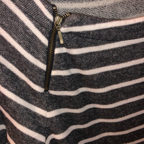 Loft grey sweater dress with zipper details - Picture 2 of 3